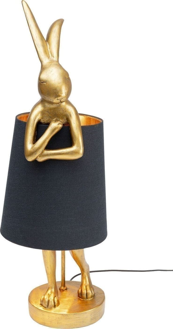 Tafellamp Animal Rabbit Gold/Black 68cm Kare Design Tafellamp 53470
