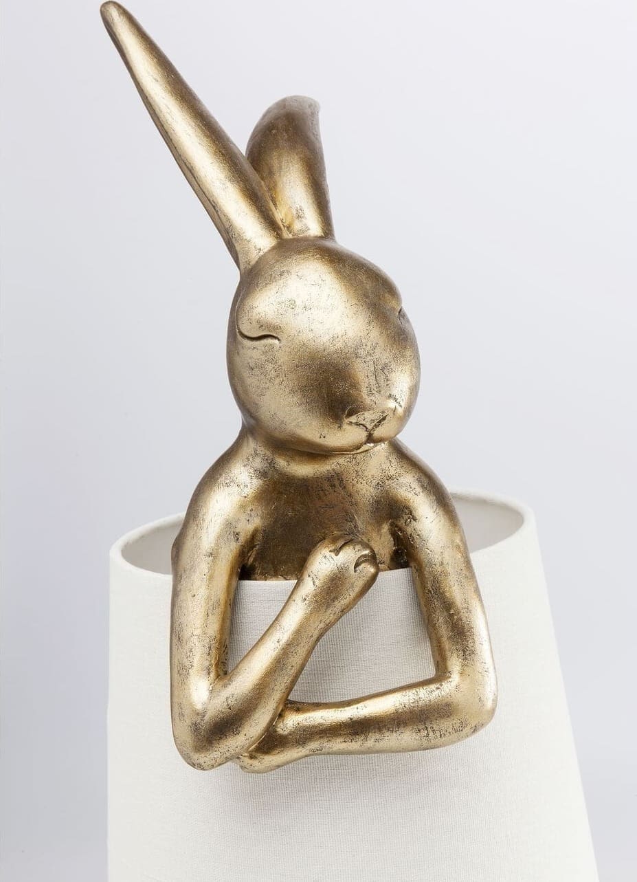 Tafellamp Animal Rabbit Gold/White 68cm Kare Design Tafellamp 61598