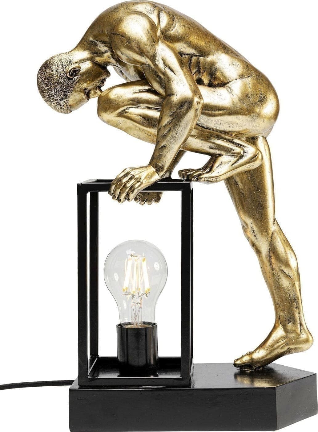 Tafellamp Nude Man Stretching 39cm Kare Design Tafellamp 56886