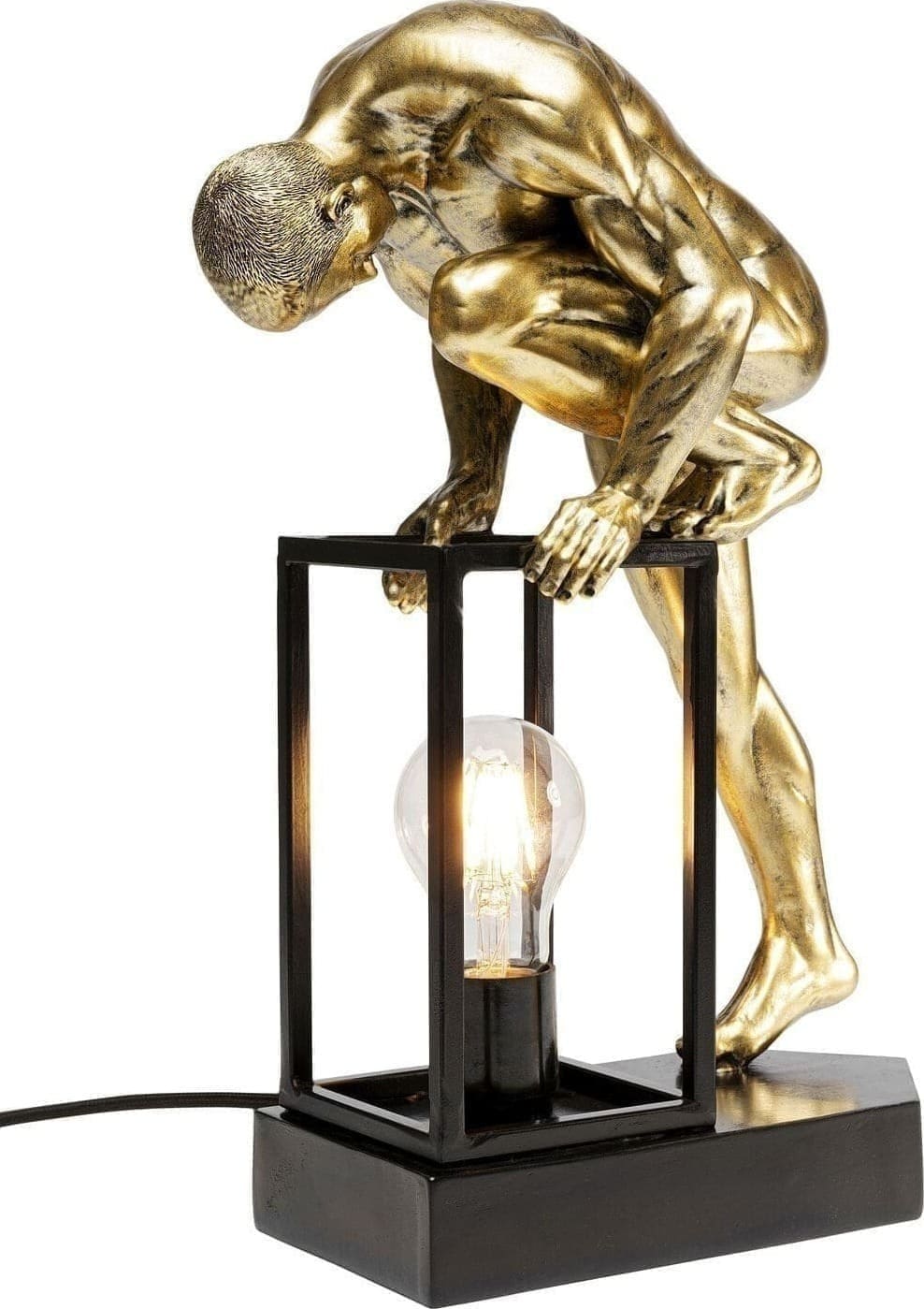Tafellamp Nude Man Stretching 39cm Kare Design Tafellamp 56886