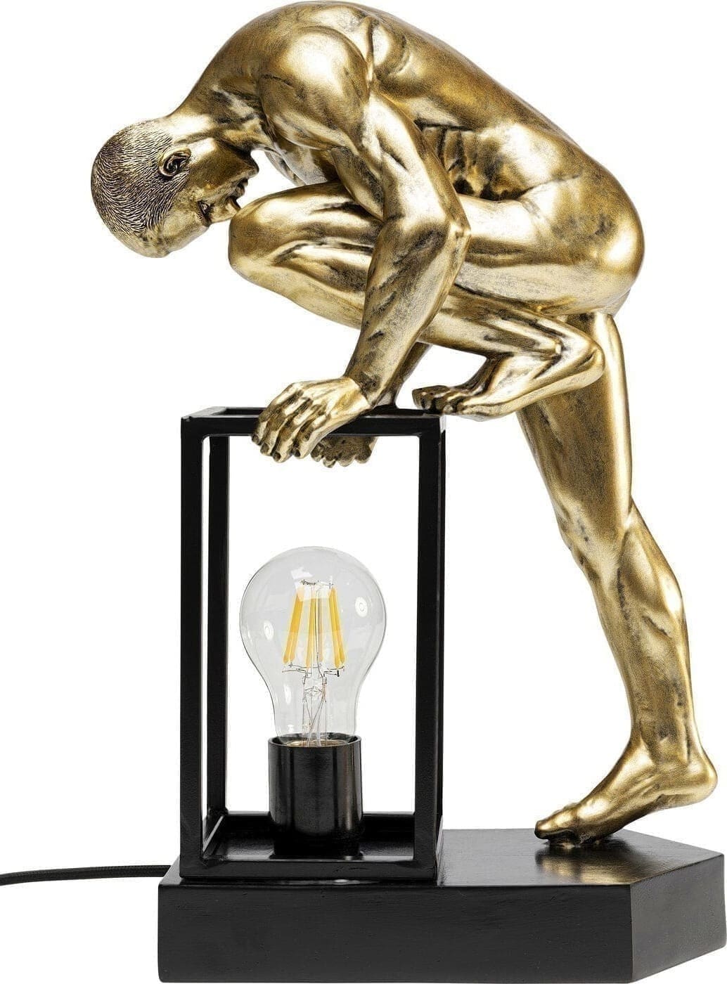 Tafellamp Nude Man Stretching 39cm Kare Design Tafellamp 56886