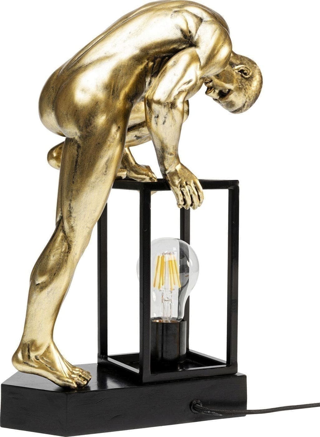 Tafellamp Nude Man Stretching 39cm Kare Design Tafellamp 56886