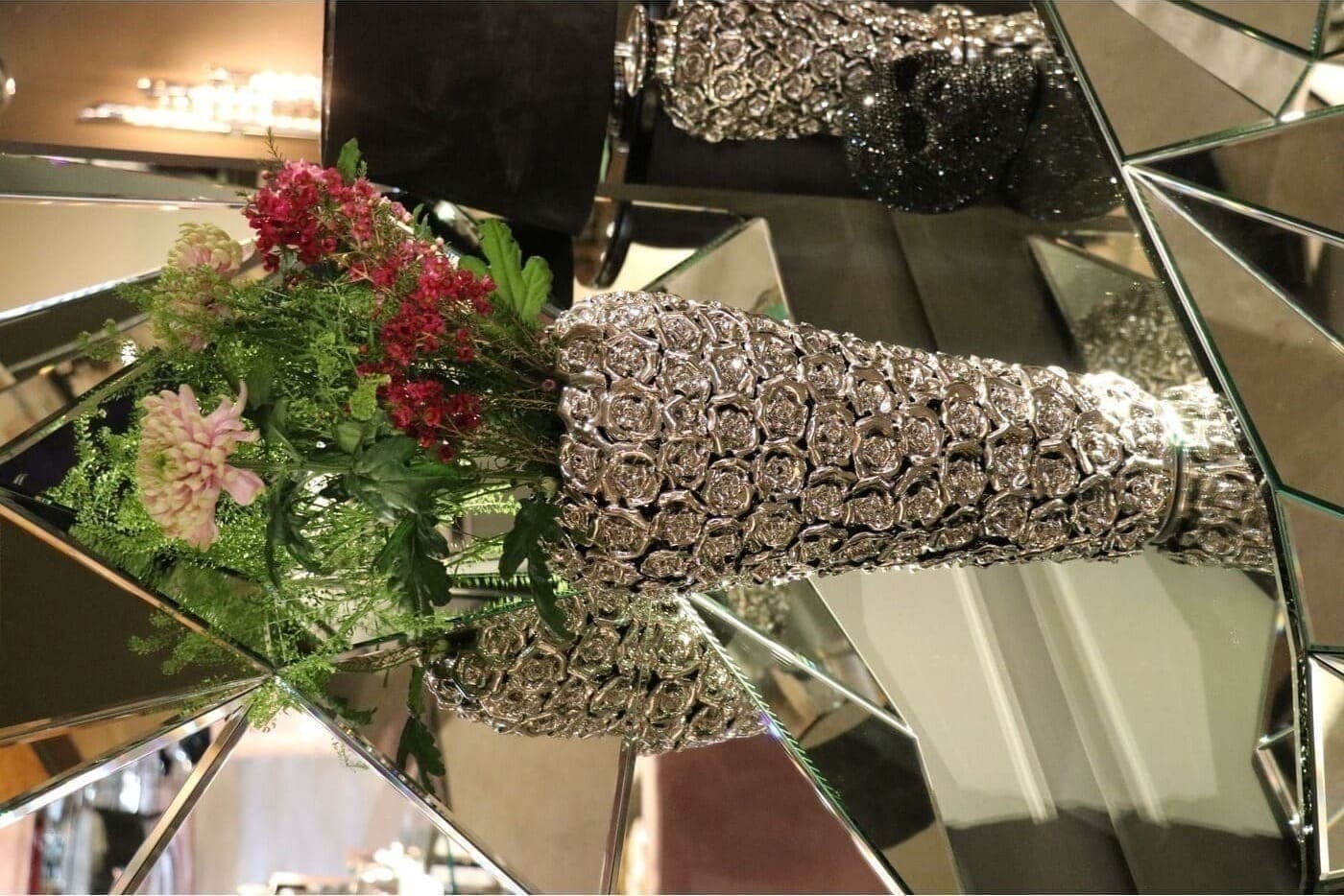 Tafellamp Rose Silver 57cm Kare Design Tafellamp 33215