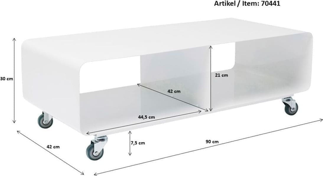 Tv-dressoir Lounge M Grey 90x30cm Kare Design Tv-meubel|Tv-dressoir 85868
