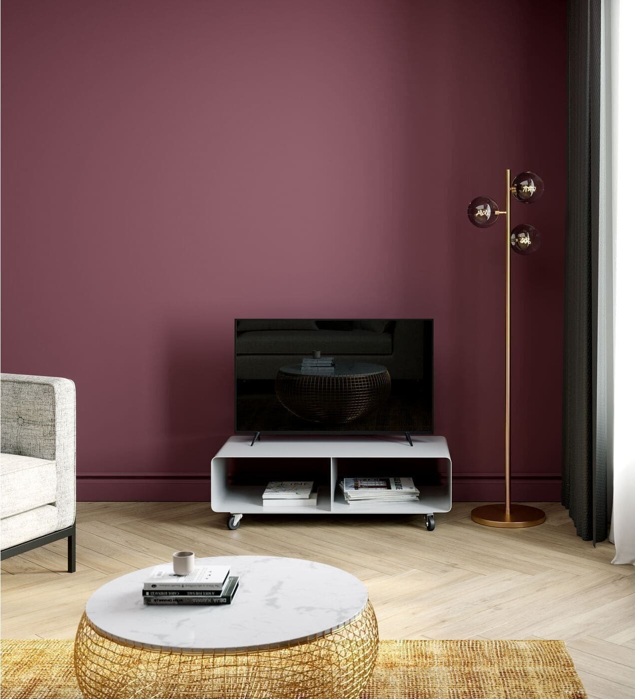 Tv-dressoir Lounge M White Kare Design Tv-meubel|Tv-dressoir 70441