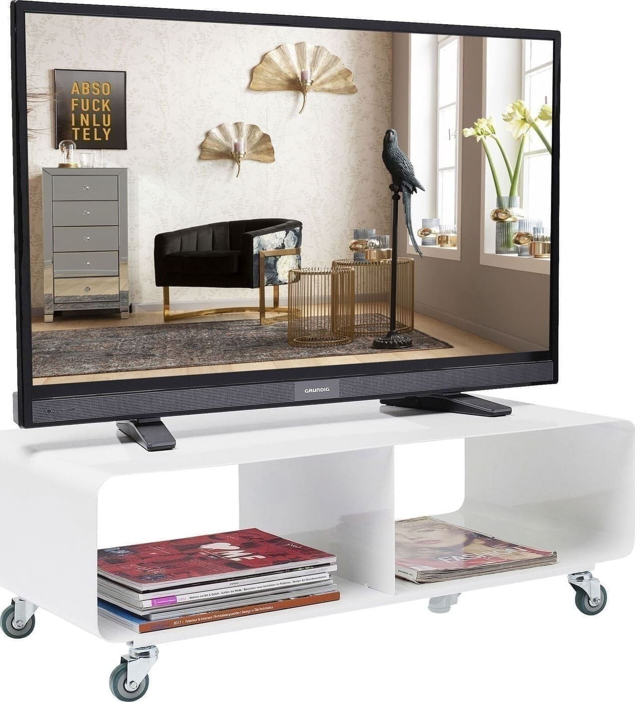 Tv-dressoir Lounge M White Kare Design Tv-meubel|Tv-dressoir 70441