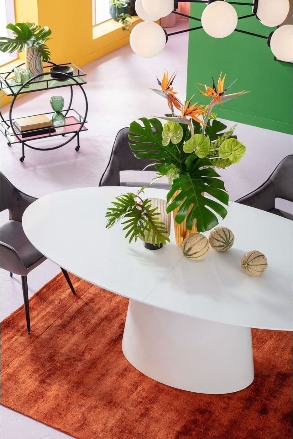 Uitschuiftafel Benvenuto White Matt 200(50)x110cm Kare Design Uitschuiftafel 80819