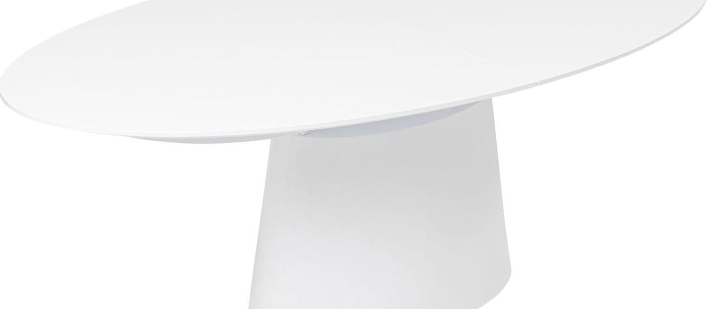 Uitschuiftafel Benvenuto White Matt 200(50)x110cm Kare Design Uitschuiftafel 80819