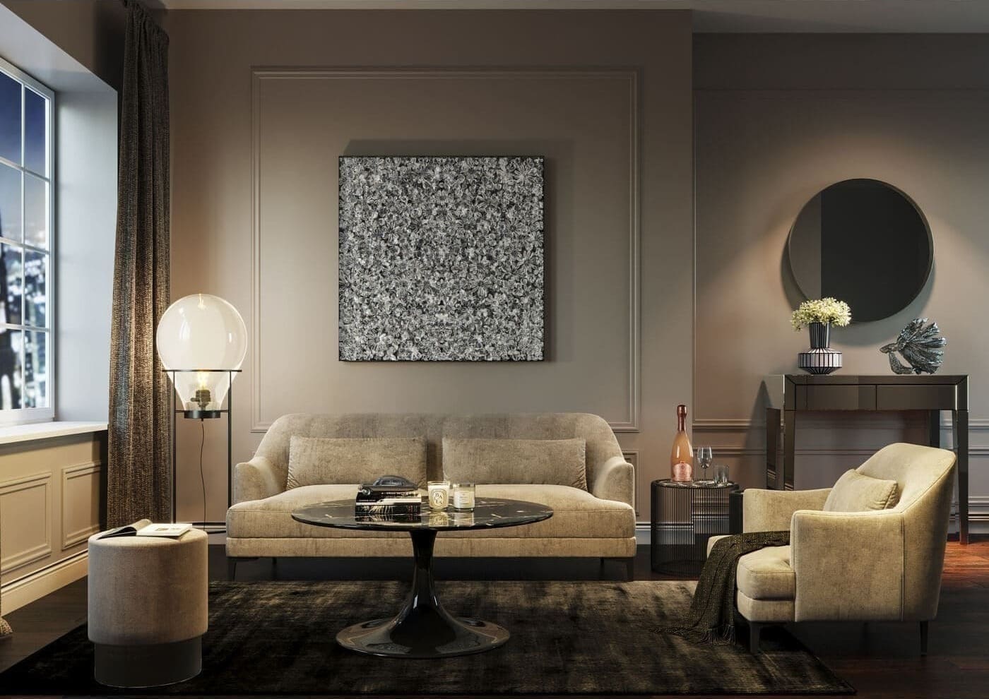 Vloerkleed Cosy Rocky 200x300cm Kare Design Vloerkleed 52542