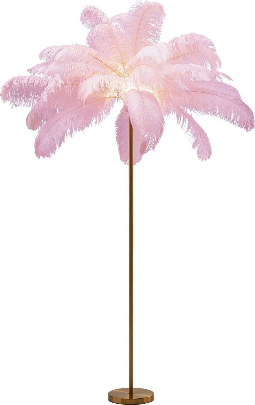 Vloerlamp Feather Palm Pink 165cm Kare Design Vloerlamp 53748
