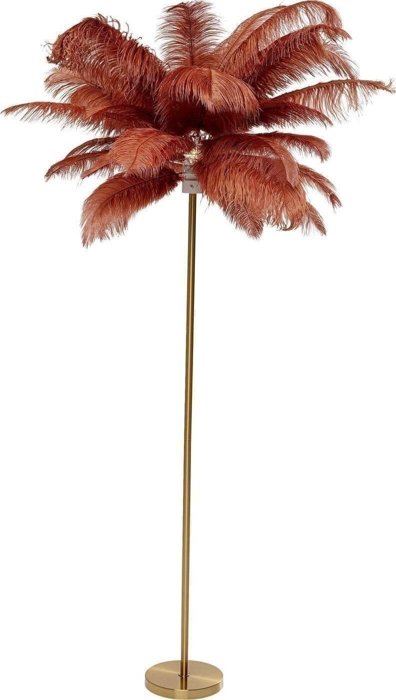 Vloerlamp Feather Palm Rusty Red 165cm Kare Design Vloerlamp 54549