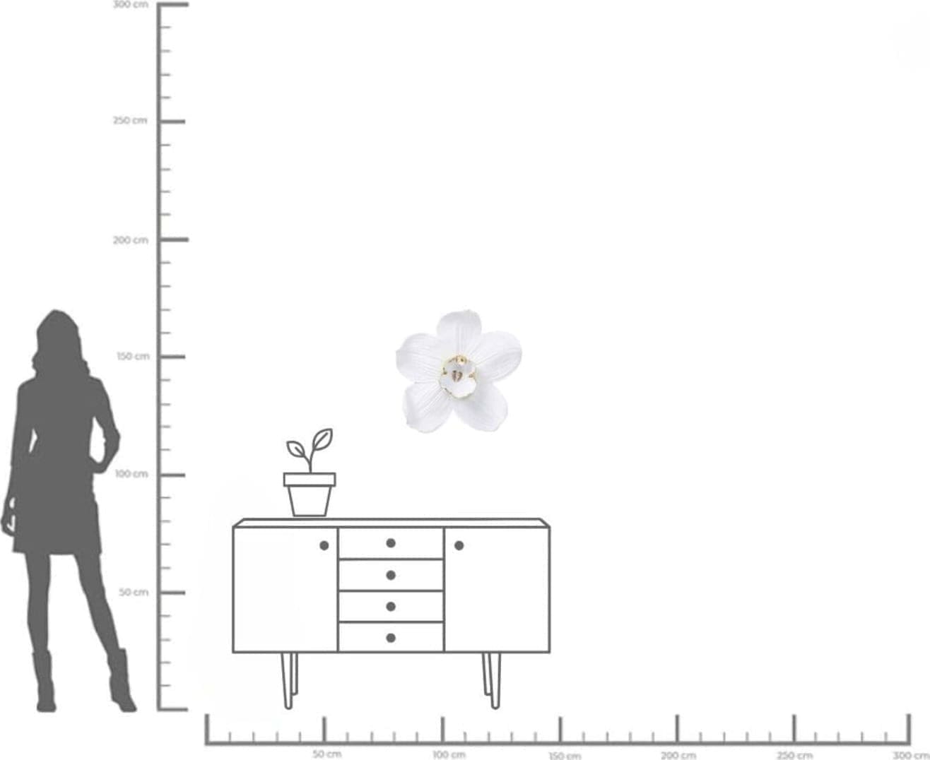Wanddecoratie Orchid White 54cm Kare Design Wanddecoratie 69163