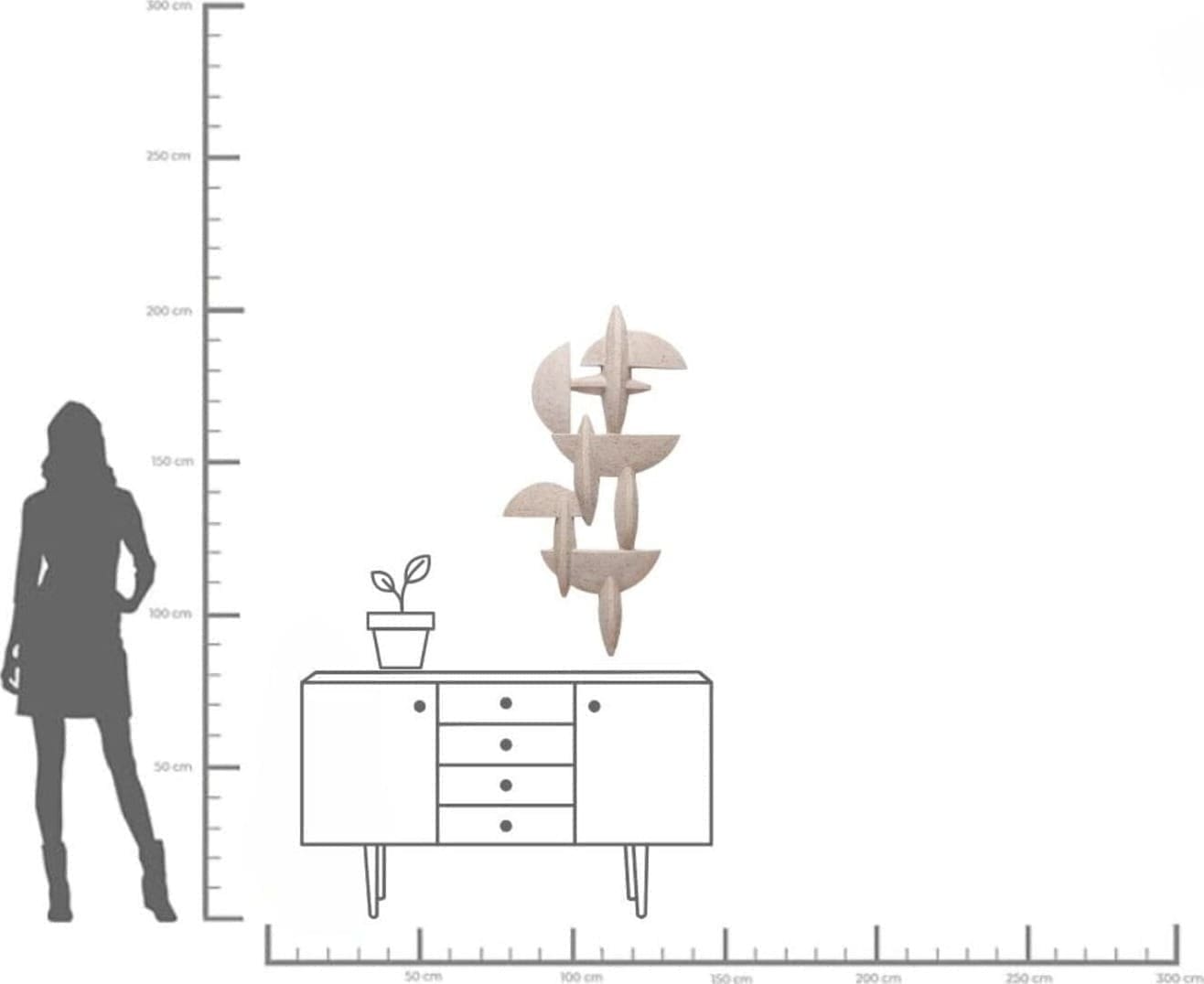 Wanddecoratie Rotondo Pezzi 118cm Kare Design Wanddecoratie 56605