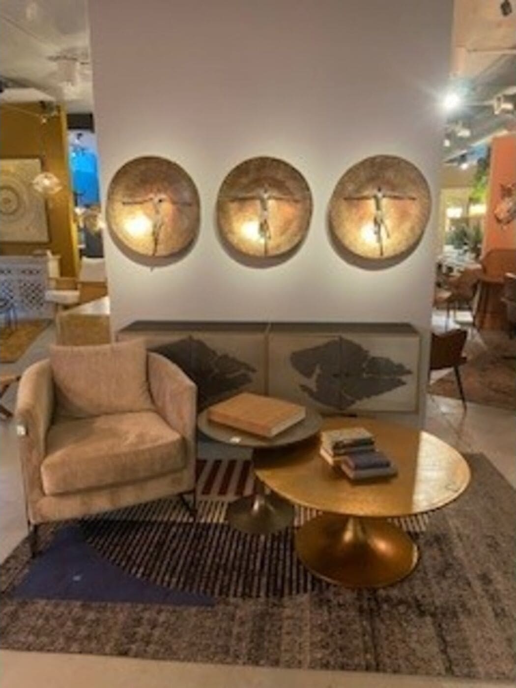 Wanddecoratie Umano Brass Ø59cm Kare Design Wanddecoratie 54378