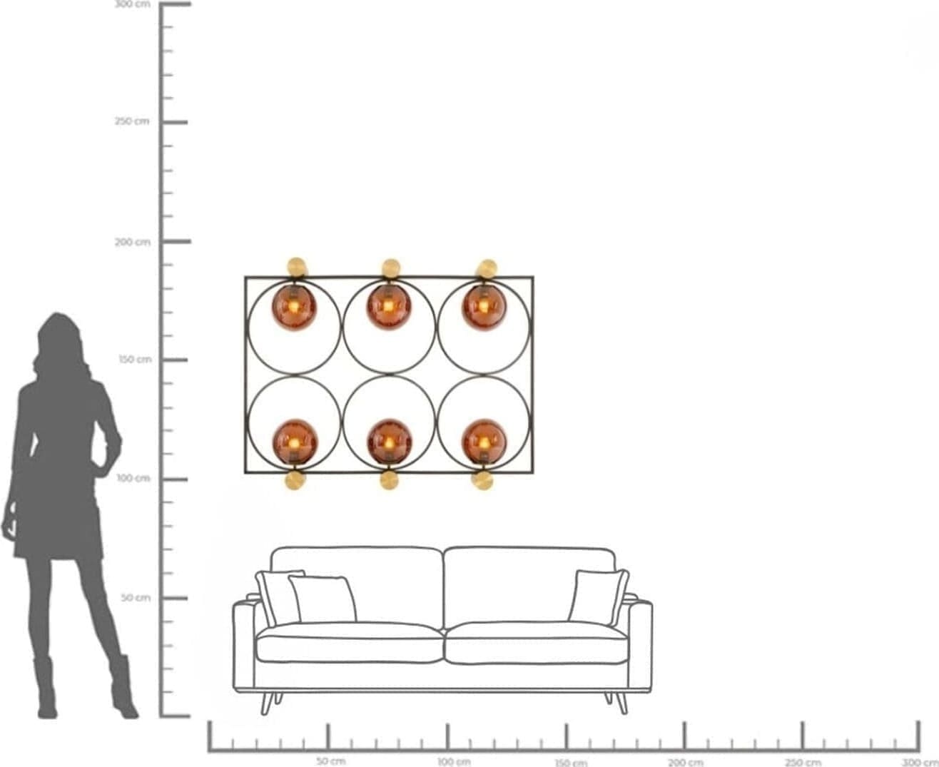 Wandlamp Balance Circle 96x122cm Kare Design Wandlamp 56690