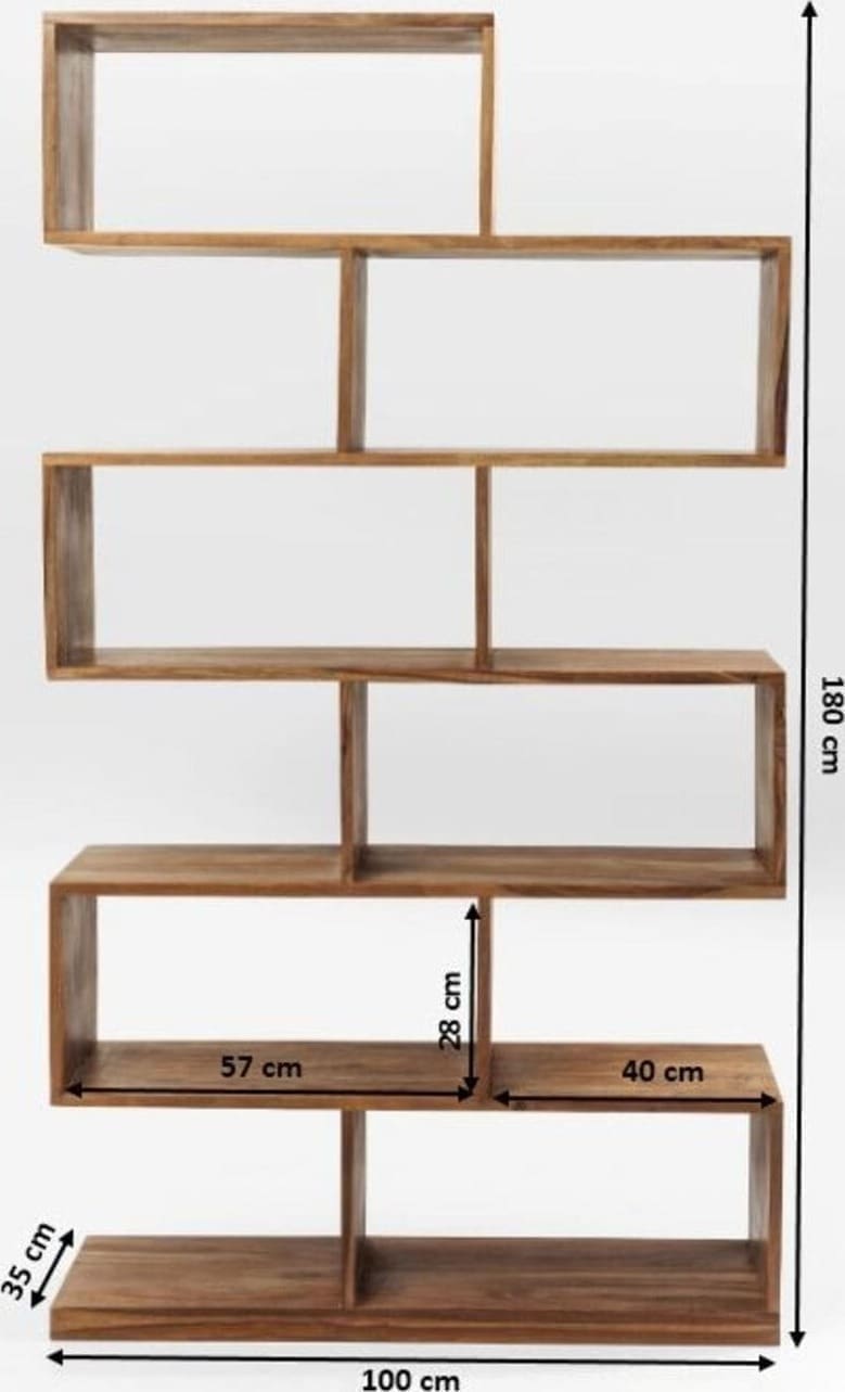 Wandplank Authentico Zick Zack 100x180cm Kare Design Wandplank 82475