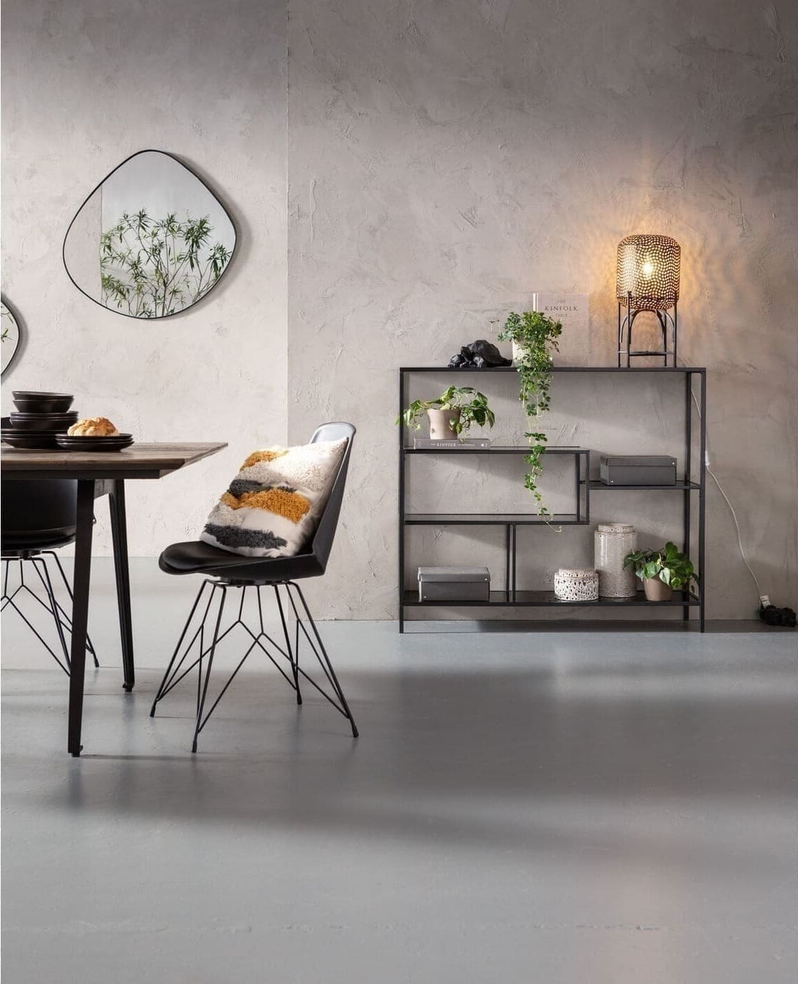 Wandplank Loft Black 115x100cm Kare Design Wandplank 84125
