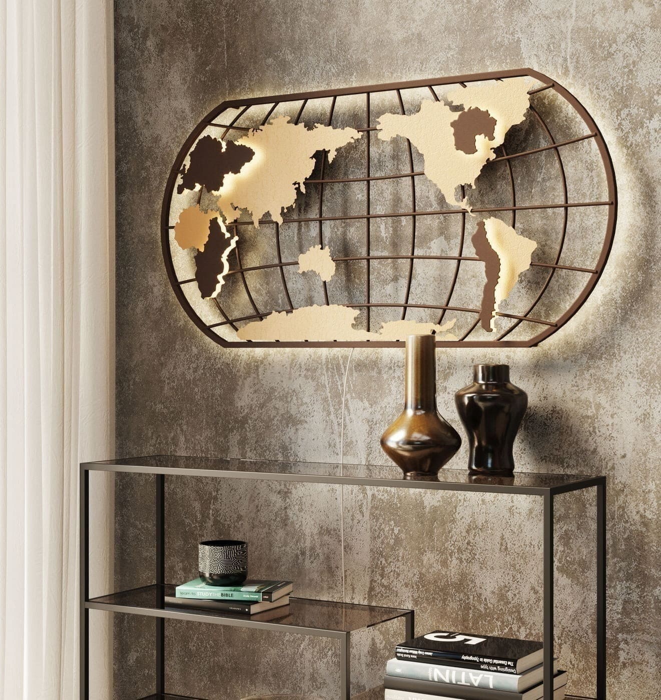 Wandplank Loft Black 115x100cm Kare Design Wandplank 84125