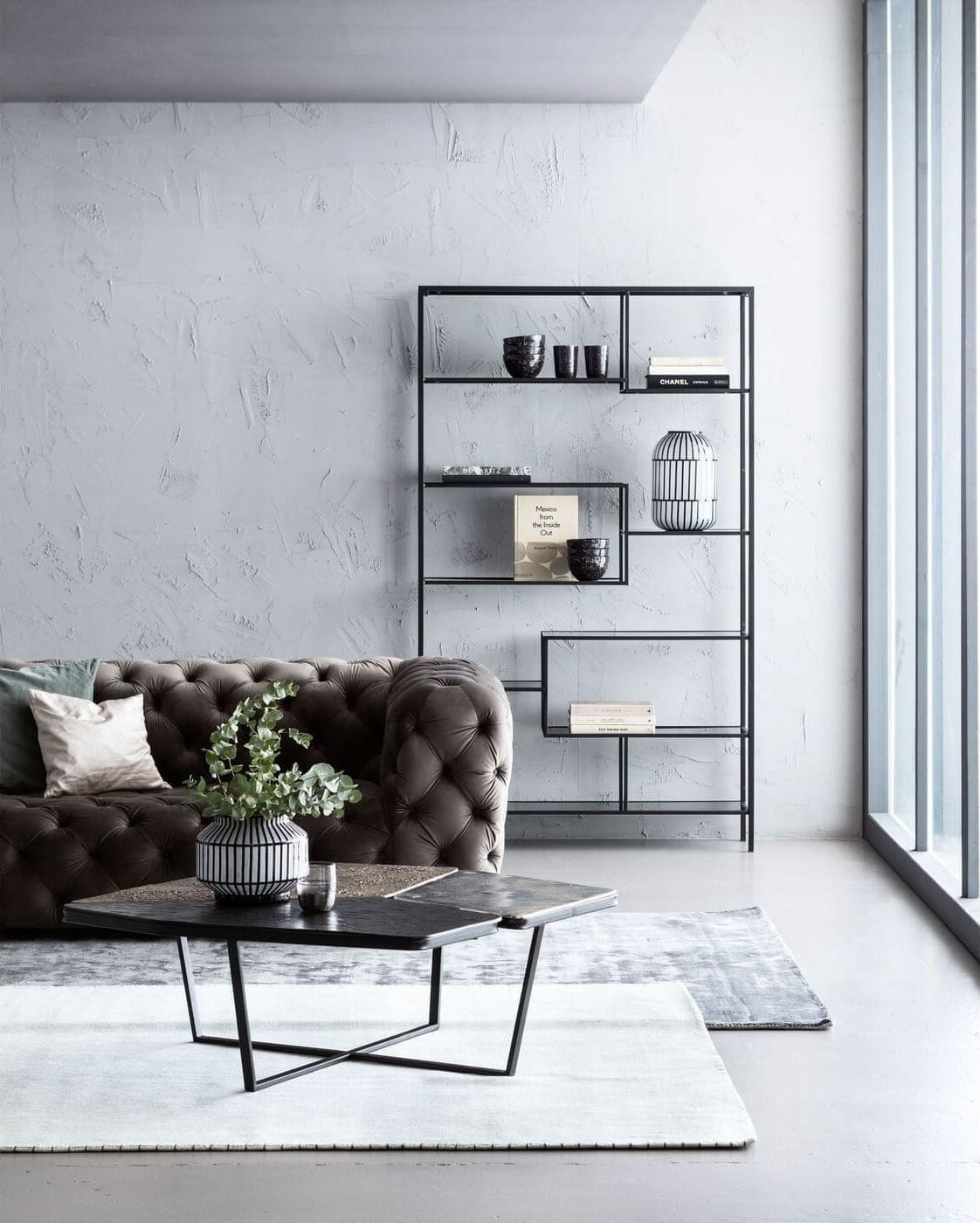 Wandplank Loft Black 115x195cm Kare Design Wandplank 84124