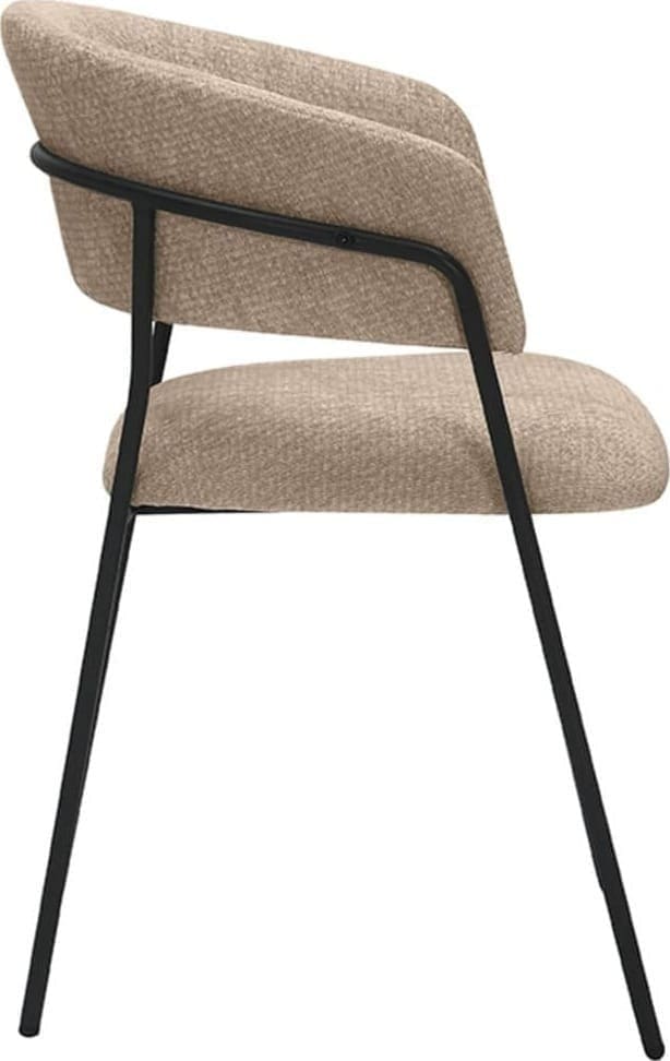 LABEL51 Eetkamerstoel Luuk - Clay - Elite - Black Frame Taupe Eetkamerstoel