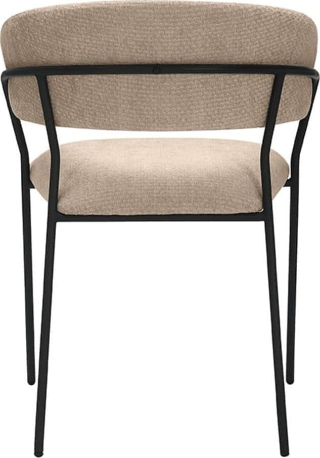 LABEL51 Eetkamerstoel Luuk - Clay - Elite - Black Frame Taupe Eetkamerstoel