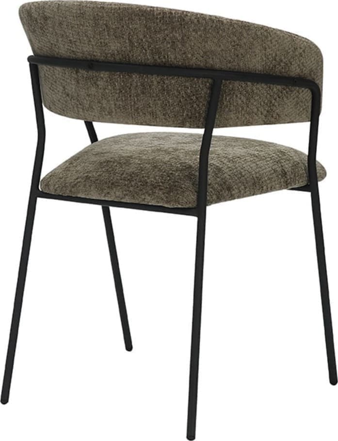 LABEL51 Eetkamerstoel Luuk - Hunter - Elite - Black Frame Groen Eetkamerstoel
