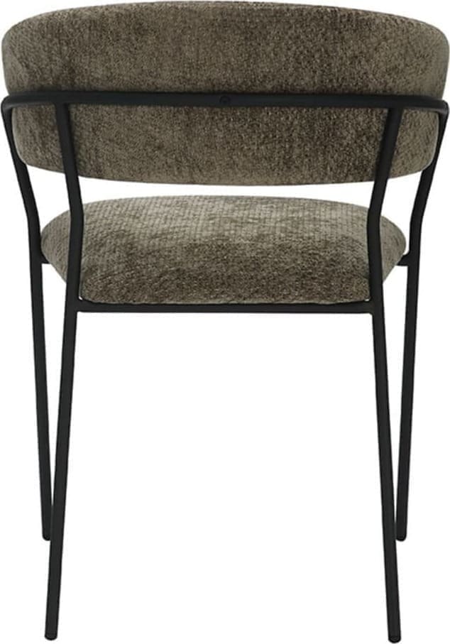LABEL51 Eetkamerstoel Luuk - Hunter - Elite - Black Frame Groen Eetkamerstoel