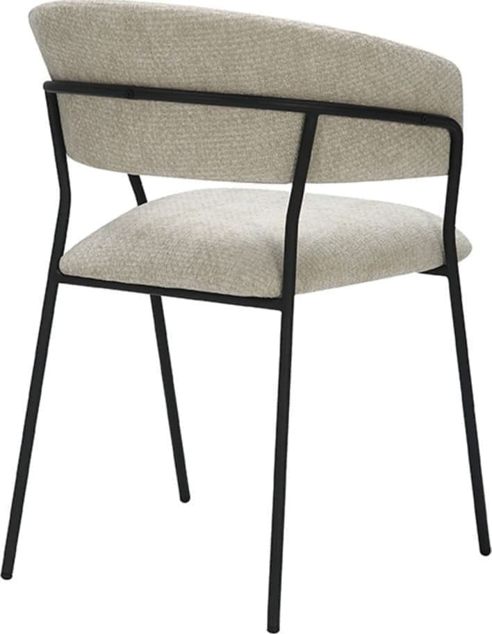 LABEL51 Eetkamerstoel Luuk - Naturel - Elite - Black Frame Naturel Eetkamerstoel