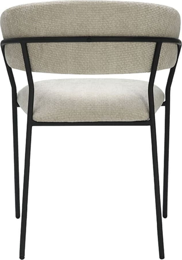 LABEL51 Eetkamerstoel Luuk - Naturel - Elite - Black Frame Naturel Eetkamerstoel