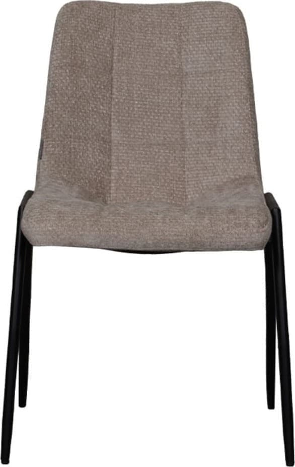 LABEL51 Eetkamerstoel Noor - Clay - Elite - Black Frame Taupe Eetkamerstoel