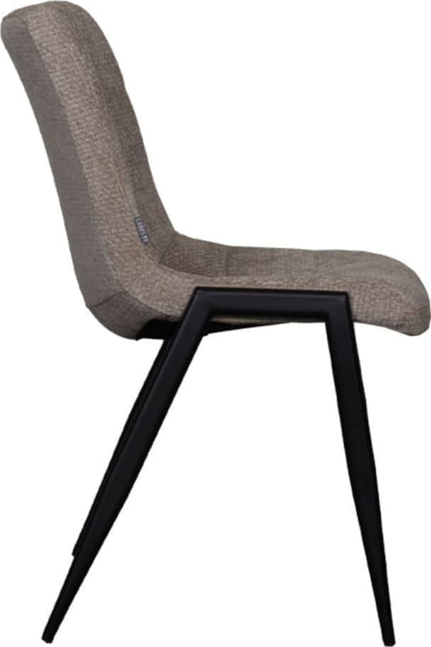 LABEL51 Eetkamerstoel Noor - Clay - Elite - Black Frame Taupe Eetkamerstoel