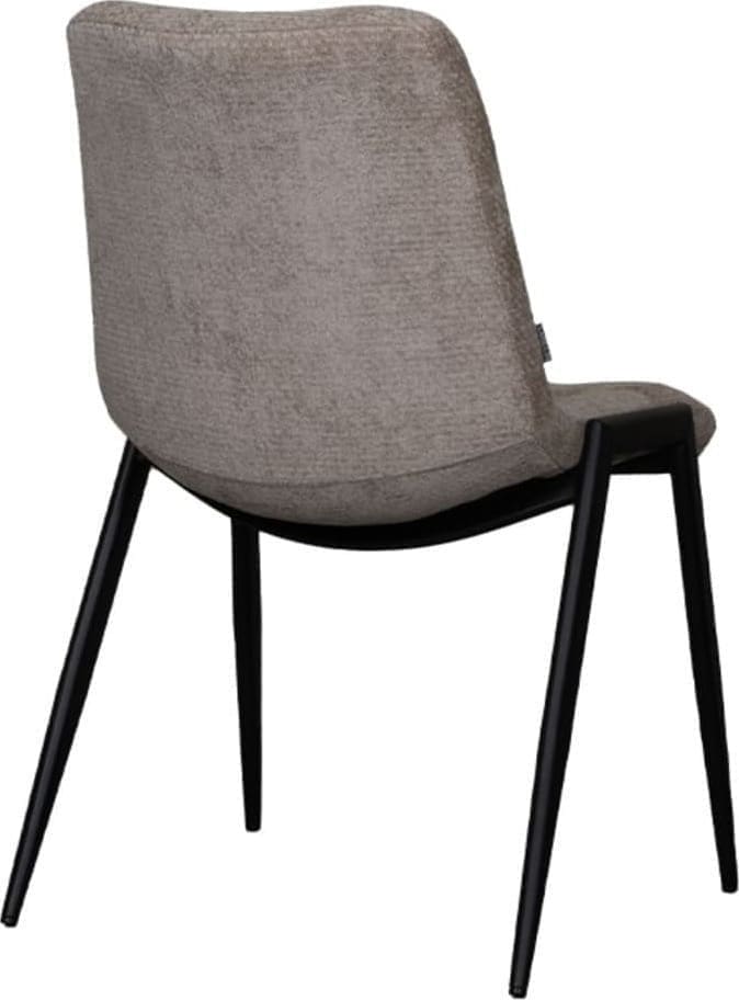 LABEL51 Eetkamerstoel Noor - Clay - Elite - Black Frame Taupe Eetkamerstoel