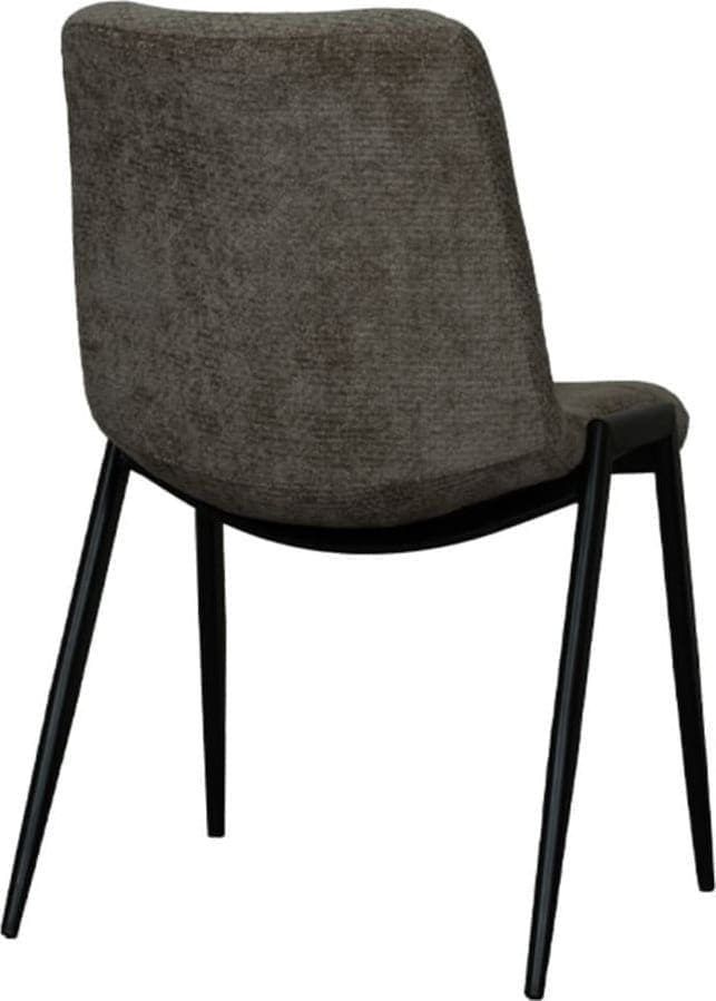 LABEL51 Eetkamerstoel Noor - Hunter - Elite - Black Frame Groen Eetkamerstoel