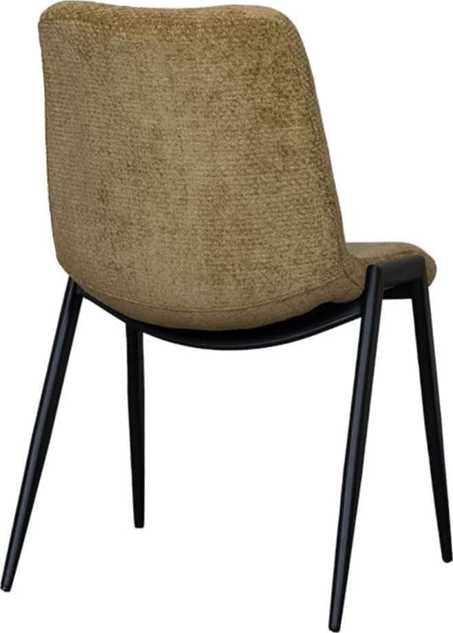 LABEL51 Eetkamerstoel Noor - Mustard - Elite - Black Frame Eetkamerstoel