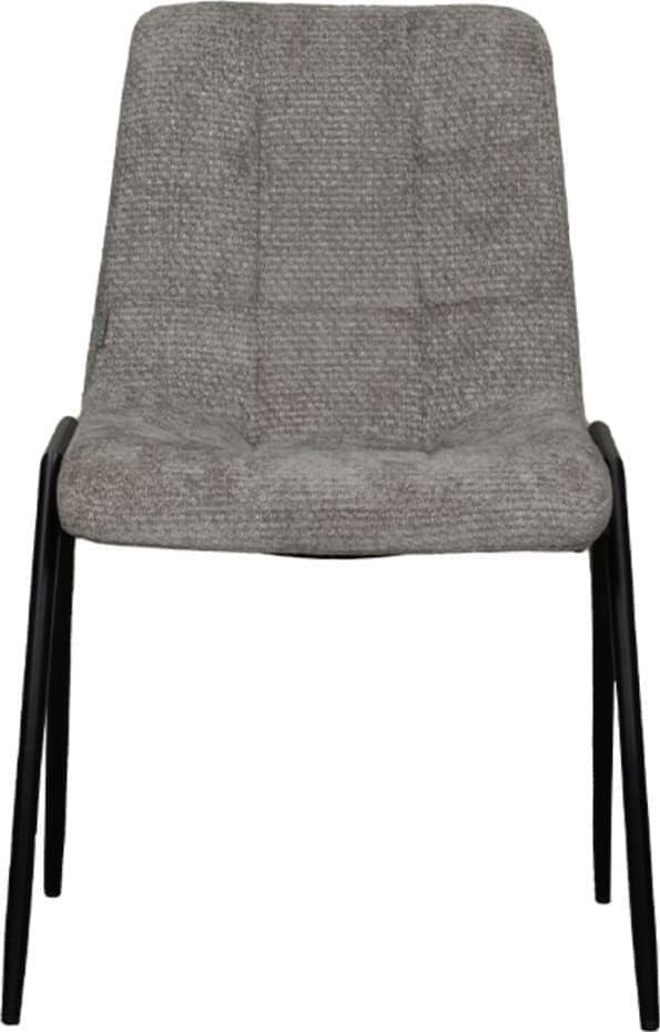 LABEL51 Eetkamerstoel Noor - Stone - Elite - Black Frame Grijs Eetkamerstoel