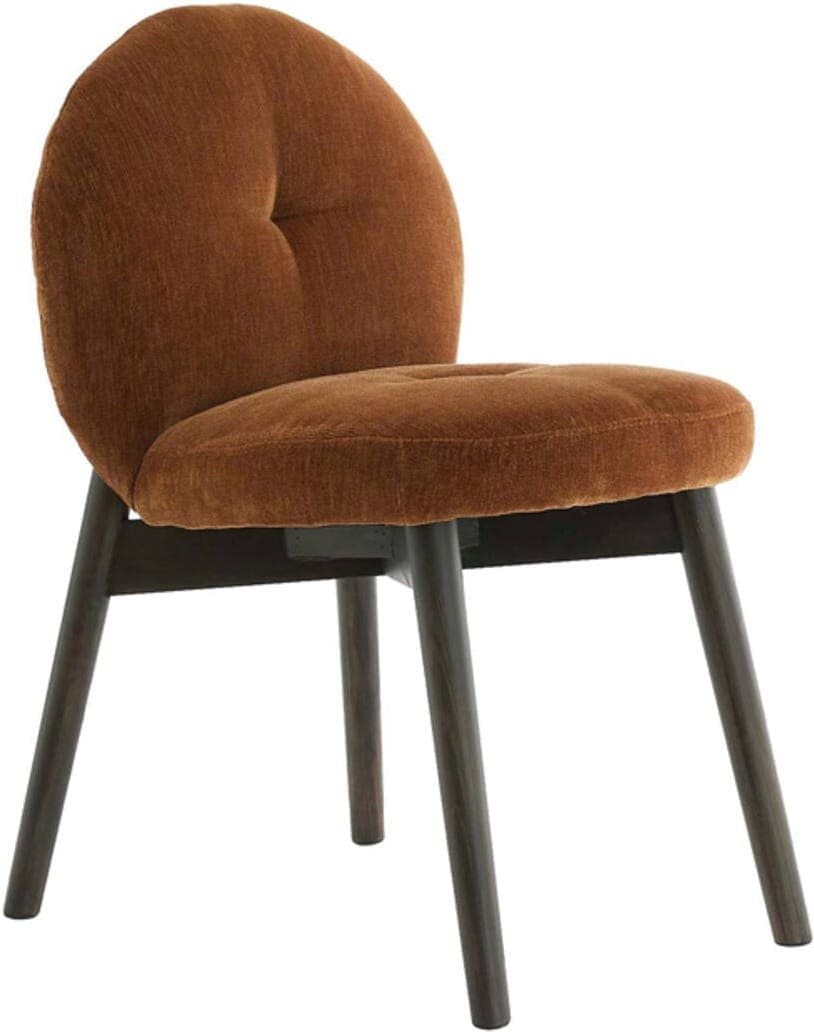 Eetkamerstoel Sinosa - Velvet Bruin+hout Dnkr Brn Light & Living Eetkamerstoel 6795961