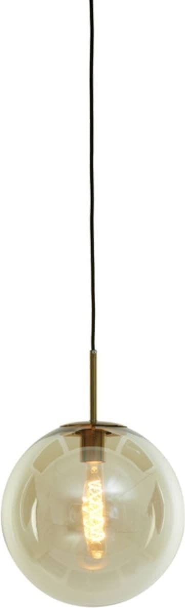 Hanglamp Medina - Antiek Brons+glas Amber Light & Living Hanglamp 2958785