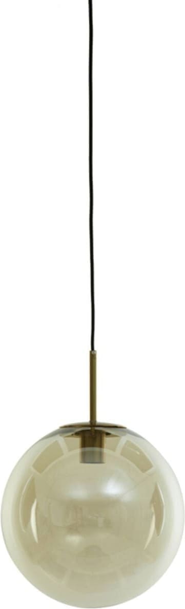 Hanglamp Medina - Antiek Brons+glas Amber Light & Living Hanglamp 2958785