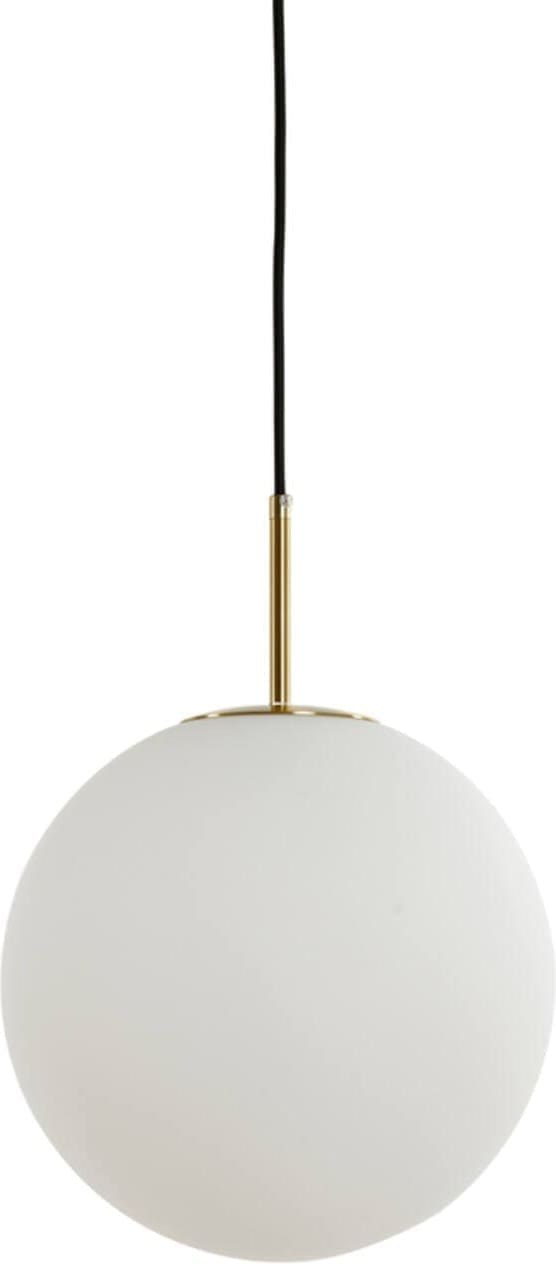 Hanglamp Medina - Antiek Brons+glas Mat Wit Light & Living Hanglamp 2958726