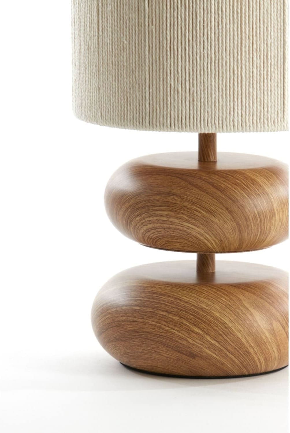 Tafellamp Danialo - Hout Print Naturel+touw Crème Light & Living Tafellamp 1885543