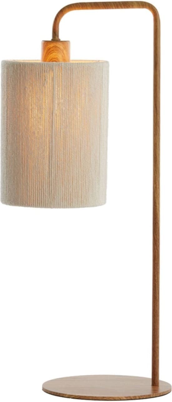 Tafellamp Donio - Hout Print Naturel+touw Crème Light & Living Tafellamp 1885643