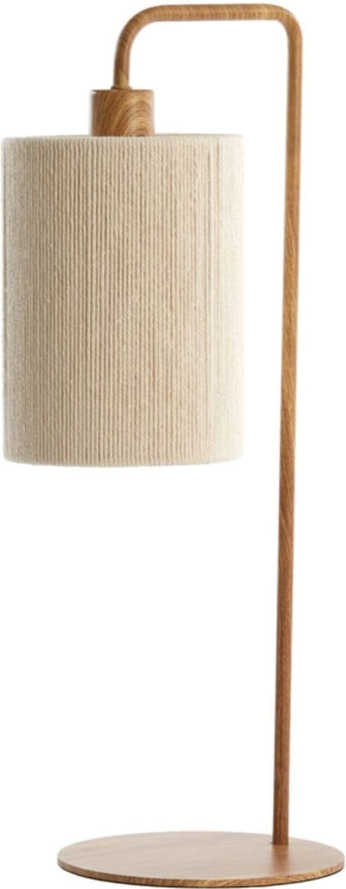 Tafellamp Donio - Hout Print Naturel+touw Crème Light & Living Tafellamp 1885643