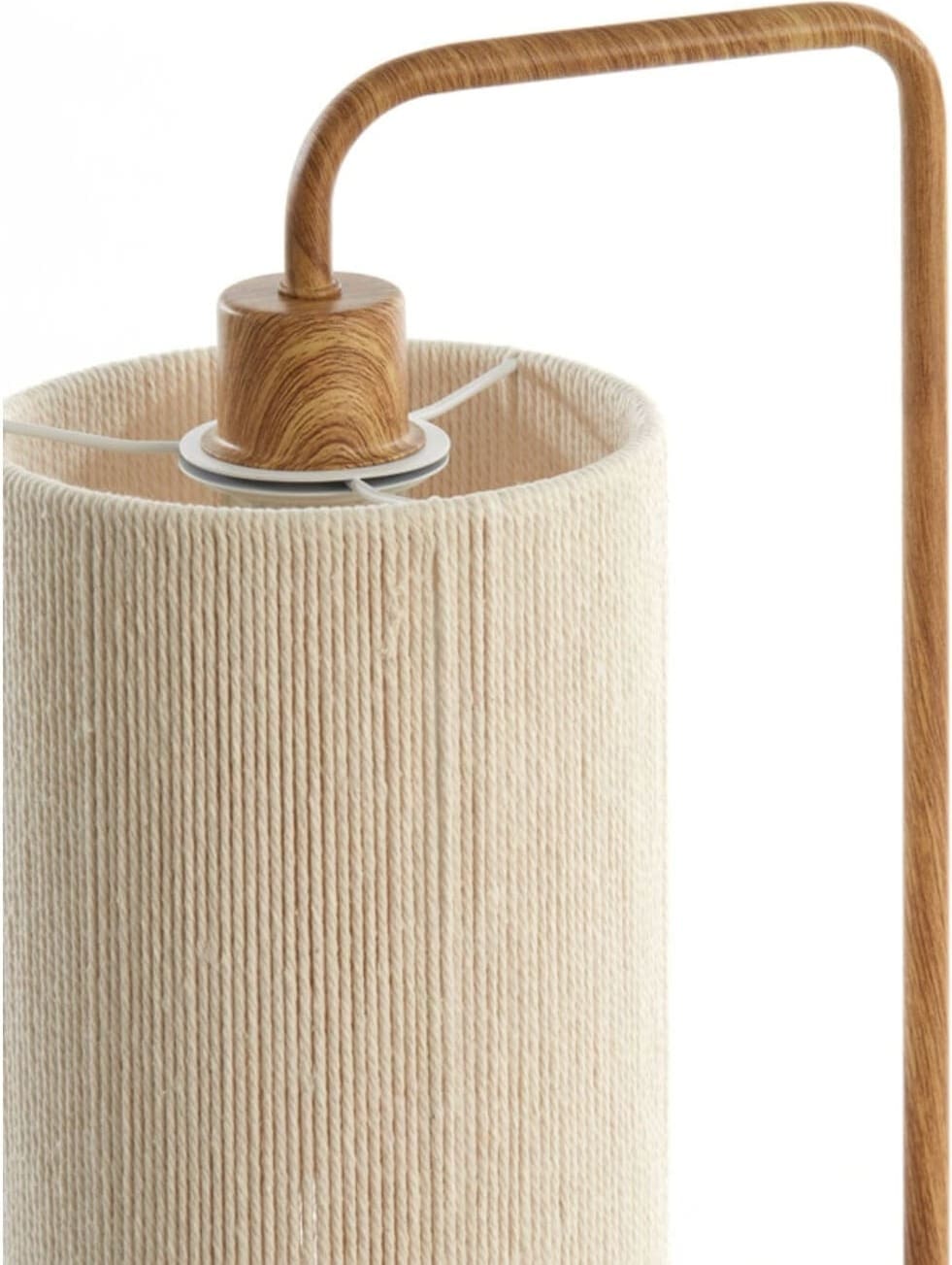 Tafellamp Donio - Hout Print Naturel+touw Crème Light & Living Tafellamp 1885643