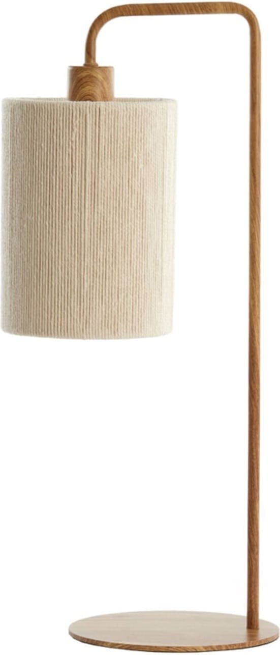 Tafellamp Donio - Hout Print Naturel+touw Crème Light & Living Tafellamp 1885643