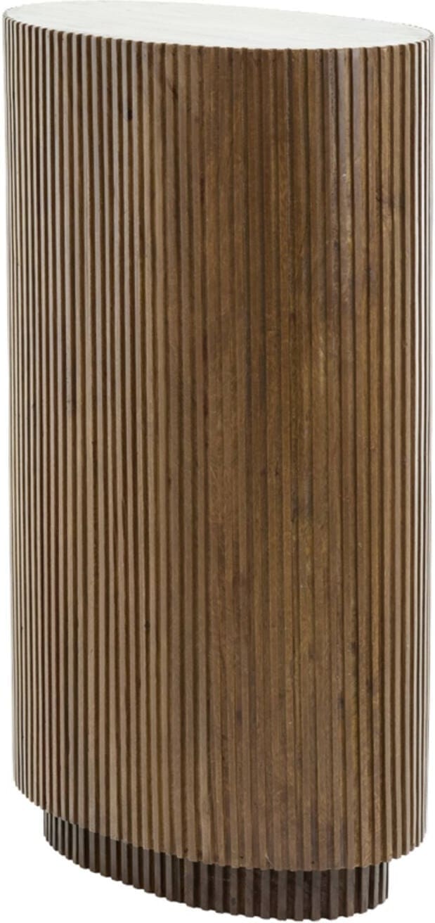 Zuil Dumosi - Hout Donker Bruin Light & Living Bijzettafel 5518883