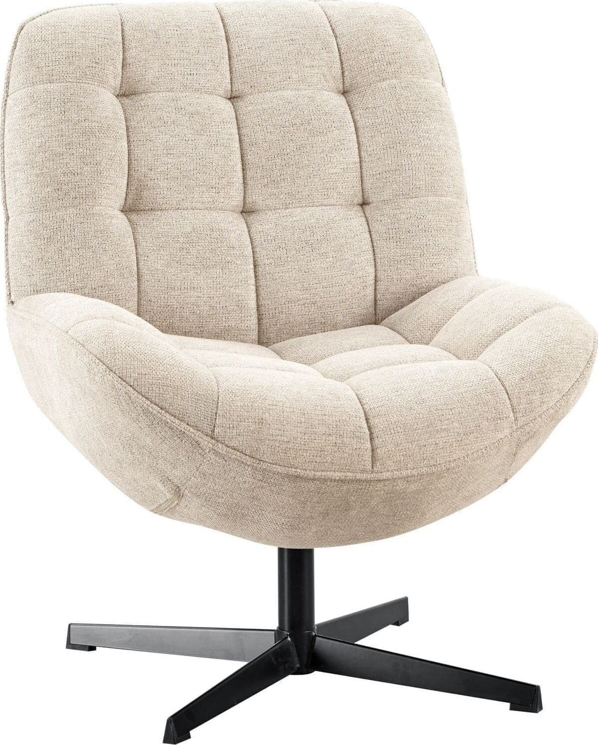 Profijt Meubel Draaifauteuil Morley beige Beige|Wit Draaifauteuil