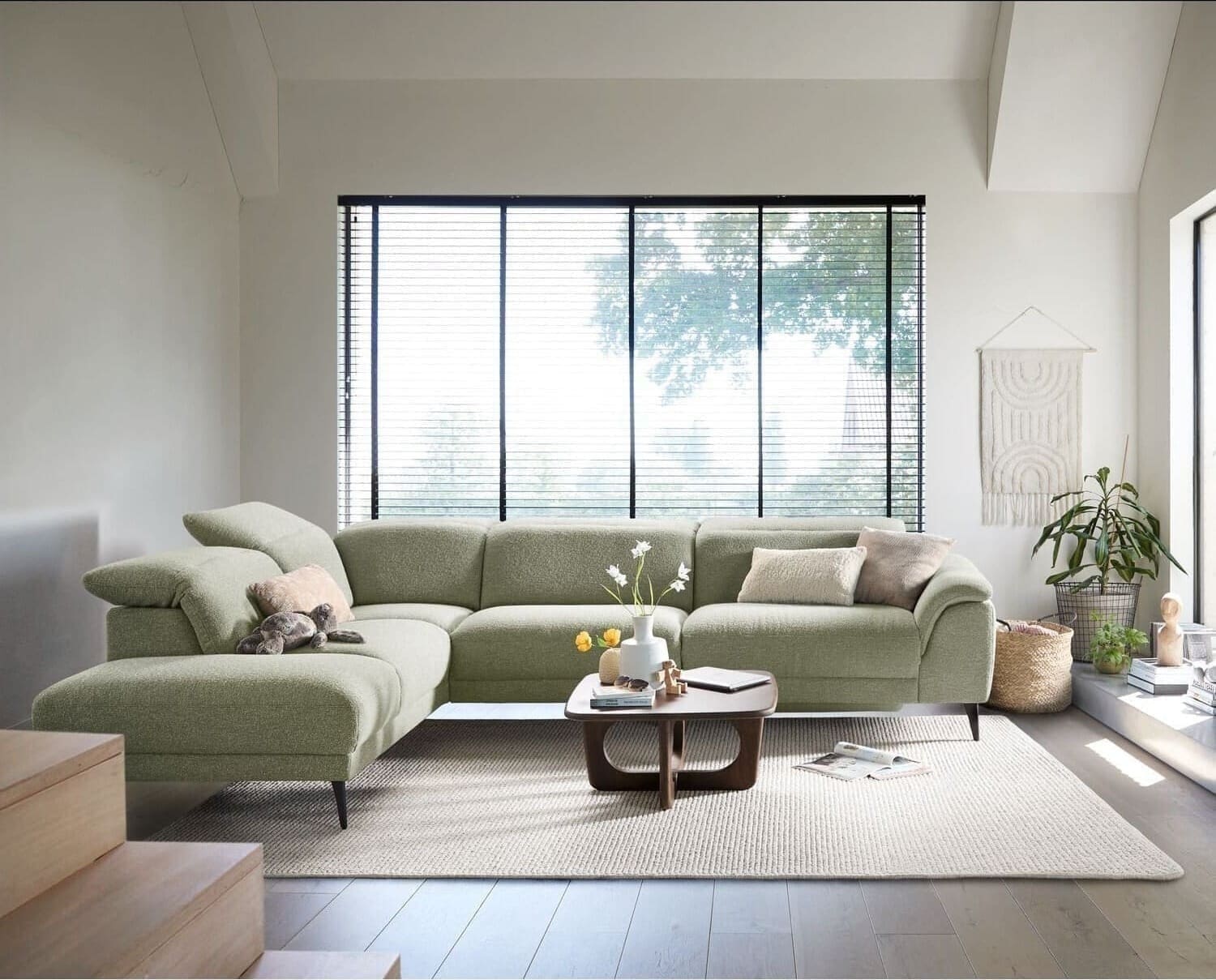Profijt Meubel Hoekbank links Alunda groen relaxfunctie premium comfort Groen Hoekbank