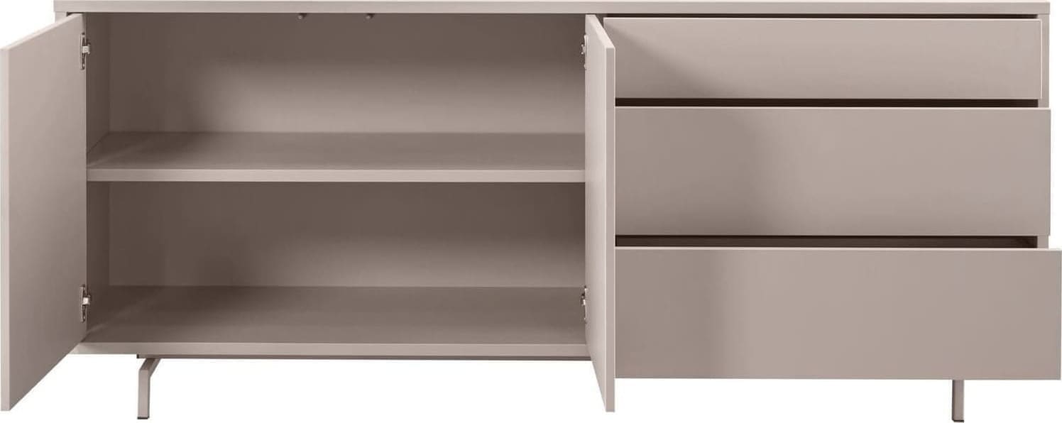 Pronto Wonen Dressoir Famosa 76x180x45 cm grijs Grijs Dressoir