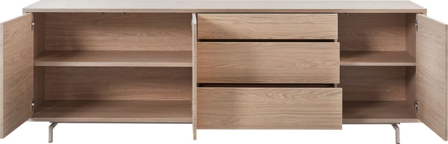 Pronto Wonen Dressoir Famosa 76x228x45 cm bruin Bruin Dressoir