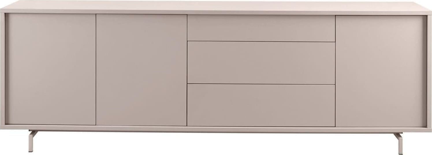 Pronto Wonen Dressoir Famosa 76x228x45 cm grijs Grijs Dressoir